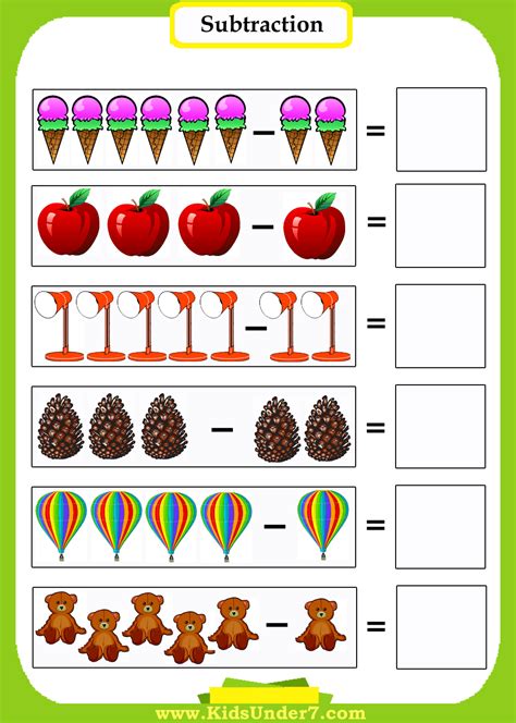 25 Free Kindergarten Subtraction Worksheets Simple Subtraction Worksheets For Kindergarten - Simple Subtraction Worksheets For Kindergarten