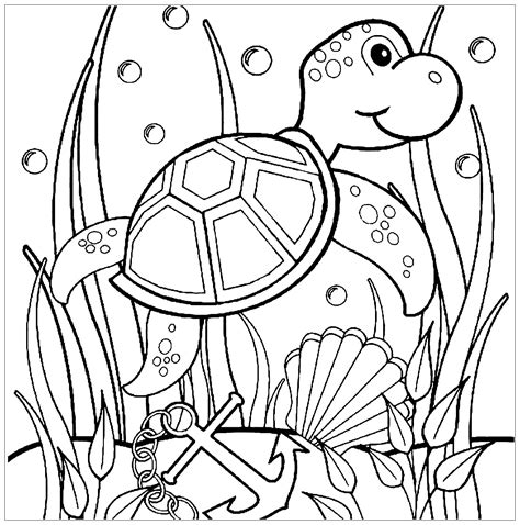 25 Free Turtle Coloring Pages For Kids And Painted Turtle Coloring Page - Painted Turtle Coloring Page