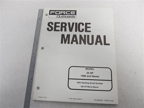 25 hp force outboard operators manual. - Manual de servicio del club de golf carrito de golf.