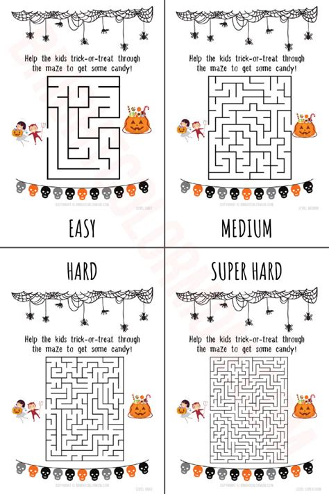 25 Not So Scary Halloween Maze Printable Worksheets Halloween Maze For Kids - Halloween Maze For Kids