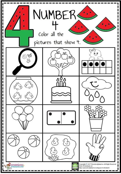 25 Number 4 Activities For Preschoolers Ohmyclassroom Com Number 4 With Objects - Number 4 With Objects
