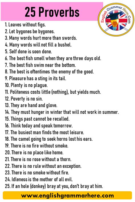 25 Proverbs In English
