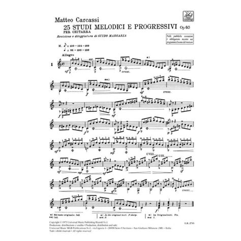 25 studi melodici e progressivi op 60 guitar tech