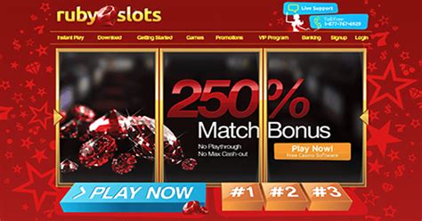 250 Up To 2500 At Bonus Slot No Deposit Ruby Slots