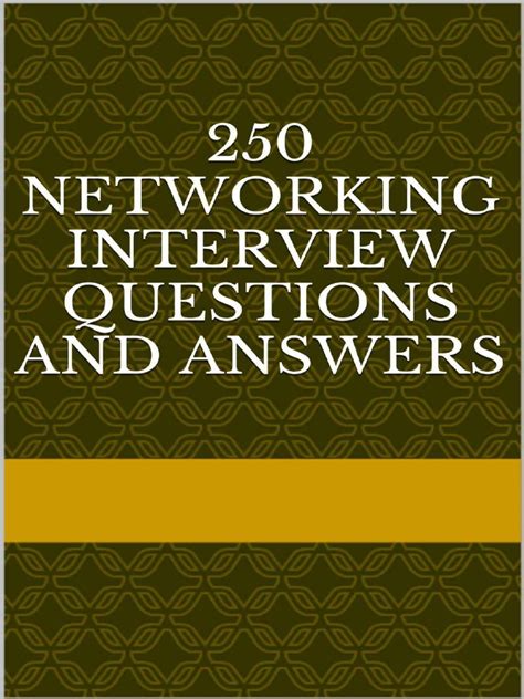 Read Online 250 Networking Interview Questions And Answers 