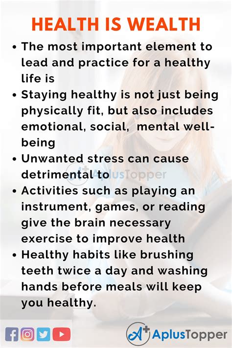 Read 250 Words Essay On Health Is Wealth 