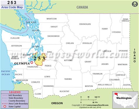 253 area code washington