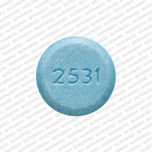 2531 blue round pill. The absolute bioavailability of clonazepam is about 90%. Maximum plasma concentrations of clonazepam are reached within 1 to 4 hours after oral administration. Clonazepam is approximately 85% bound to plasma proteins. Clonazepam is highly metabolized, with less than 2% unchanged clonazepam being excreted in the urine. 