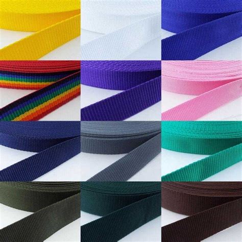 25mm webbing strap. 7 Home / Crochet / Bag Making / Lightweight Webbing 25mm Assorted Colours / ...