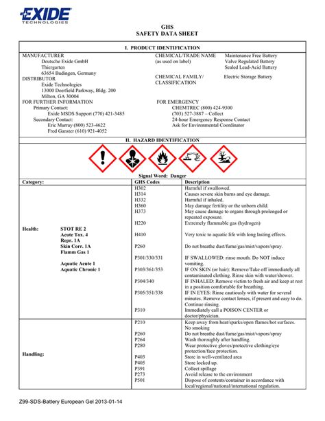 26+ Ghs Safety Data Sheet Has How Many Sections PNG Best Information