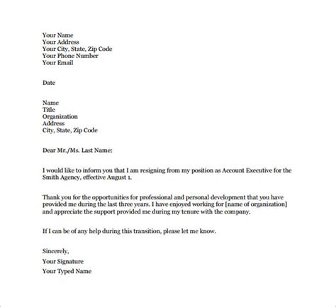 26+ Resignation Letter Examples PDF, DOC