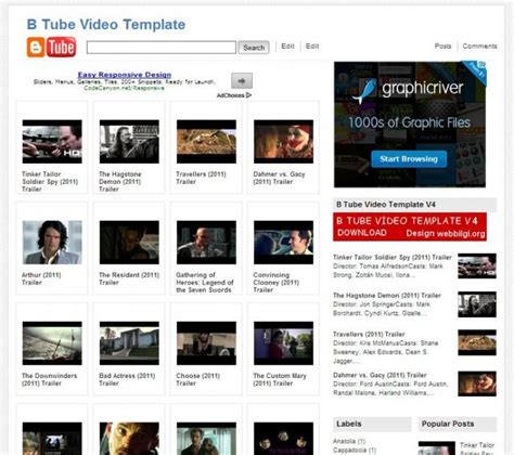 26 Best Free Video Blogger Template Like Youtube TechClient