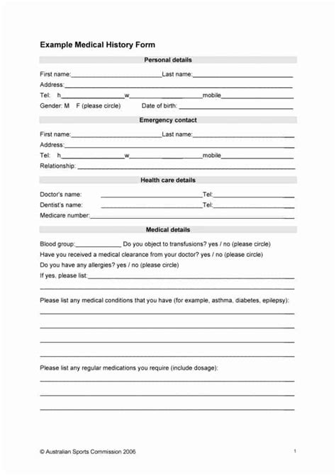 26 MEDICAL FORM TEMPLATES MICROSOFT WORD MedicalForm
