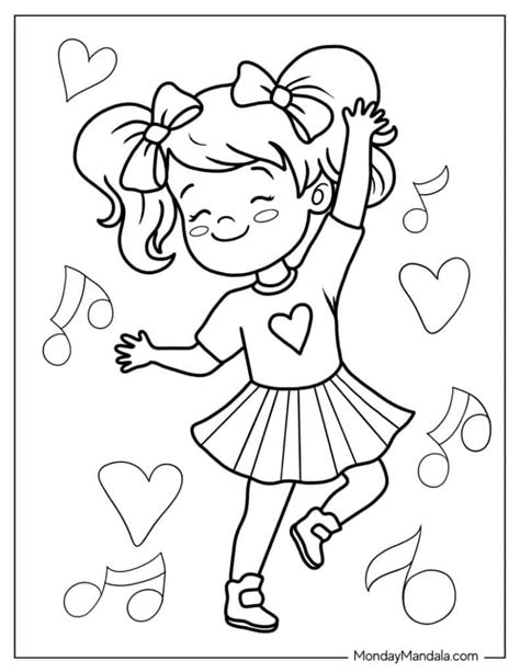 26 Dancing Coloring Pages Free Pdf Printables Monday Hula Dancer Coloring Page - Hula Dancer Coloring Page