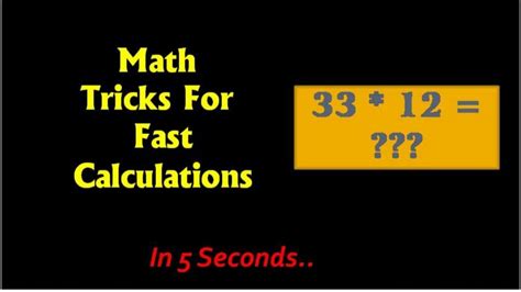 26 Fast Maths Tricks You Must Know Youtube Math Tips - Math Tips