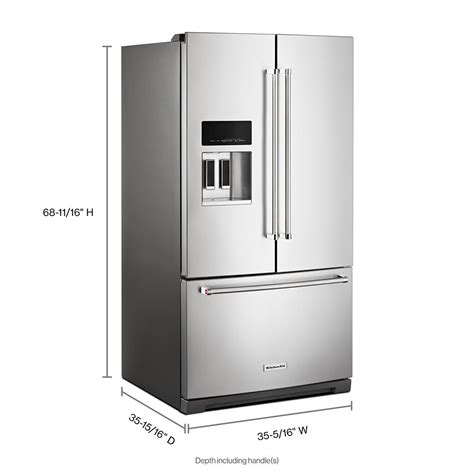 26.8 Cu. Ft. Standard-Depth French Door Refrigerator with Exterior …