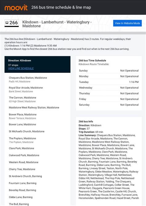 266 Bus Schedule