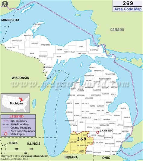 269 area code michigan