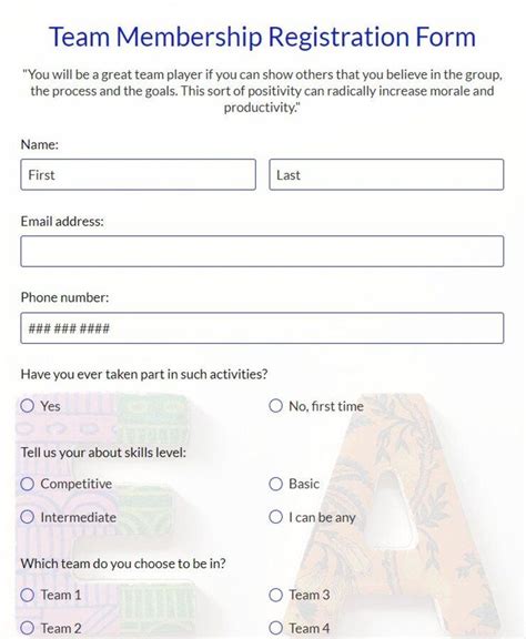 27+ Free Membership Form Templates 123FormBuilder