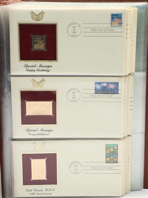 27 Golden Replicas of United States Stamps 1st Day Covers 1987 …