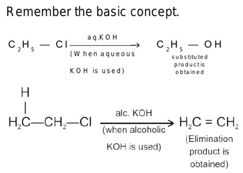 27. Ethyl Chloride react with aqueous KOH and the …