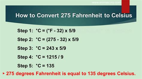 275 F To C