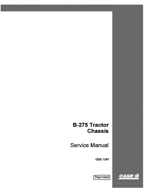 Download 275 Case Tractor Shop Manual 