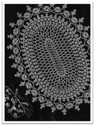 Download 2782 Oval Tatted Doily Vintage Tatting Pattern By Princess Of Patterns