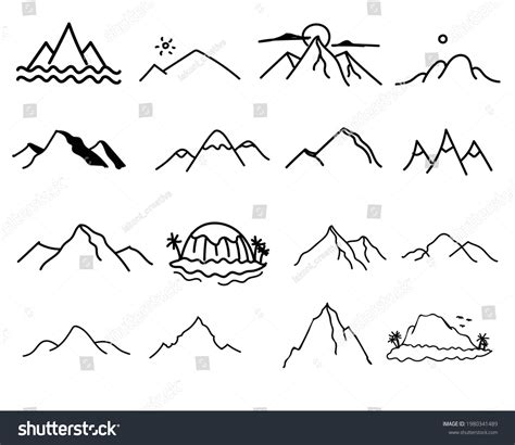 28,100+ Mountain Line Drawing Illustrations, Royalty-Free