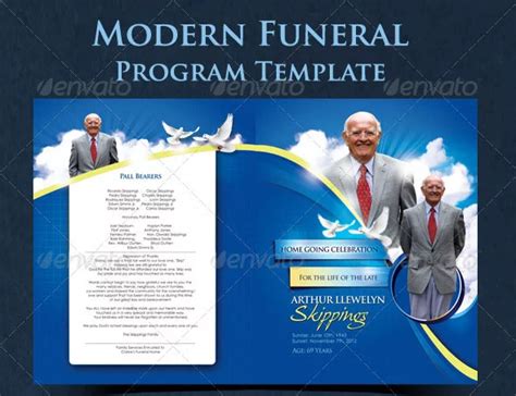 28+ Modern and Professional Free PSD Funeral Program Templates