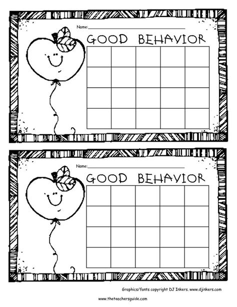 28 Behavior Sticker Chart Template in 2020 Sticker chart, Behavior