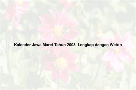 28 maret 2003 weton apa - raincitystudios.com