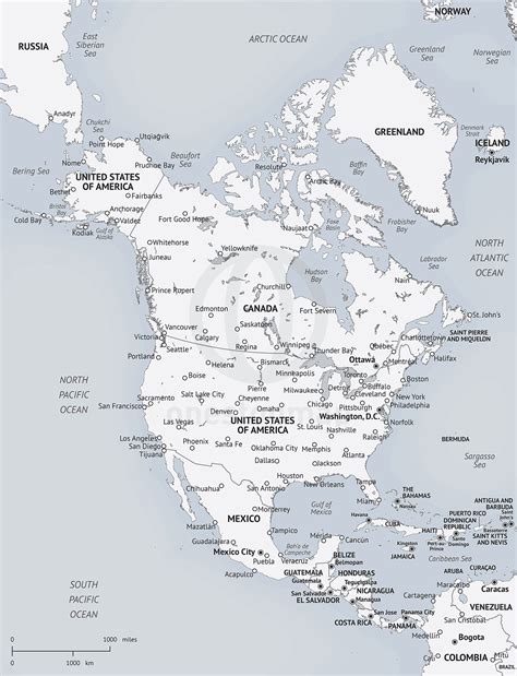 28 Printable Map Of North America Maps Database Source