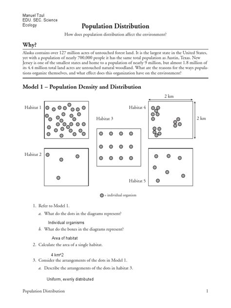 28 Population Distribution S Manuel Tzul Pdf Scribd Population Distribution Worksheet Answers - Population Distribution Worksheet Answers