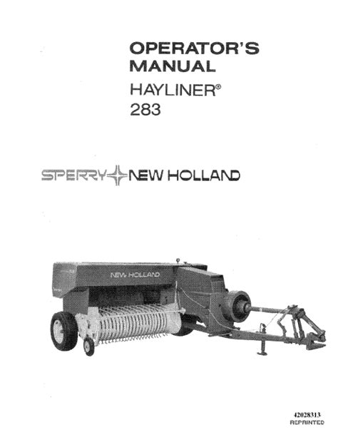 283 new holland square baler operators manual. - Honda 3011 riding mower shop manual.