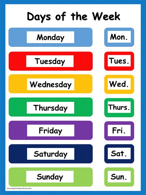 286 Days Of The Week English Esl Worksheets Days Of The Week Printable - Days Of The Week Printable