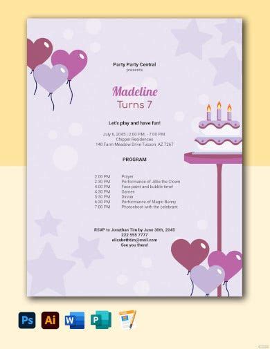 29+ Birthday Program Templates PDF, PSD Program template, Birthday
