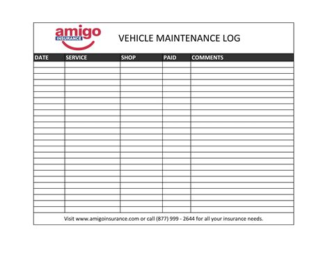 29+ Free Printable Vehicle Maintenance Log Excel Templates Excel