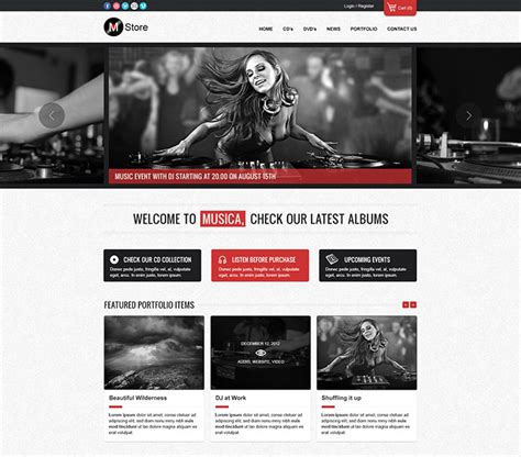 29 Best Html Website Templates For Bands Musicians Bashooka