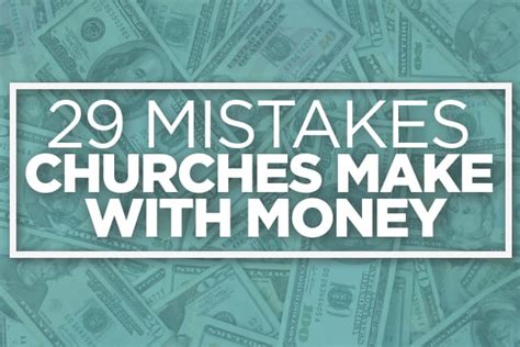 29 Mistakes Churches Make With Money