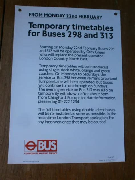 298 Bus timetable - Transport for London