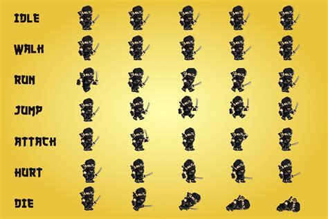2D Fantasy Ninja Character Sprite