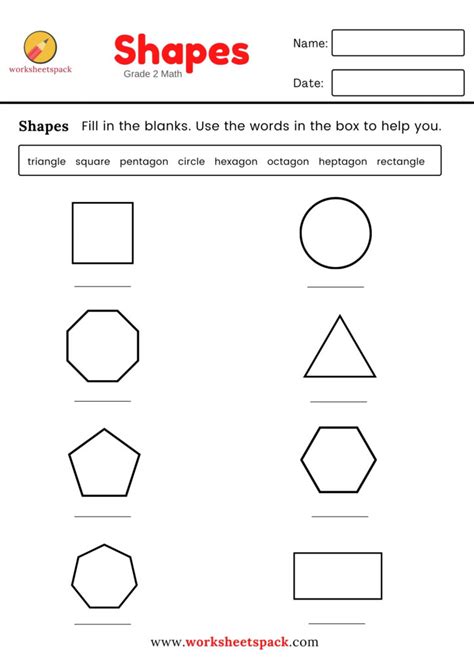 2D Shapes Printable Worksheet worksheetspack Worksheets Library