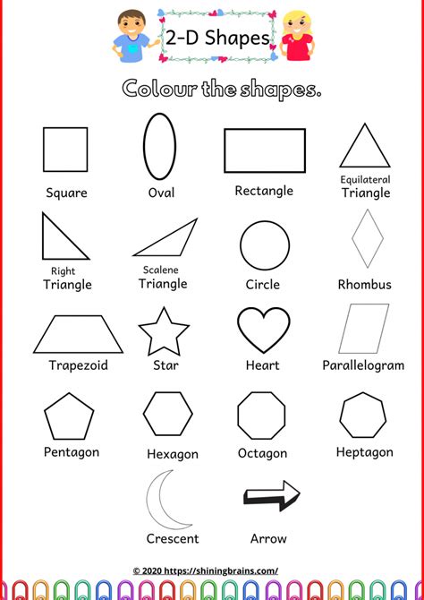 2D Shapes Worksheets Free Printables