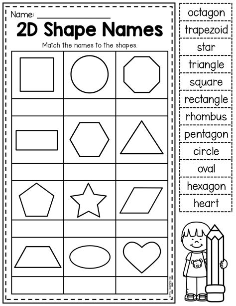 2D and 3D Shapes Worksheets Bundle Printables & Worksheets