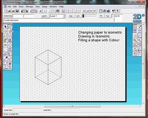 2D design Introduction basic tools, Isometric Drawing Practice YouTube