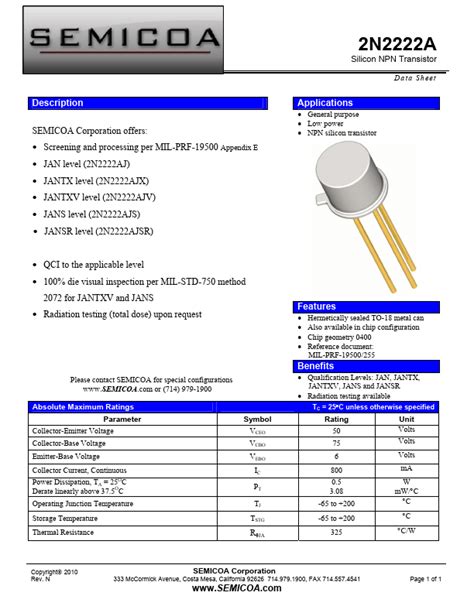 2N2222A Datasheet(PDF) - Fairchild Semiconductor