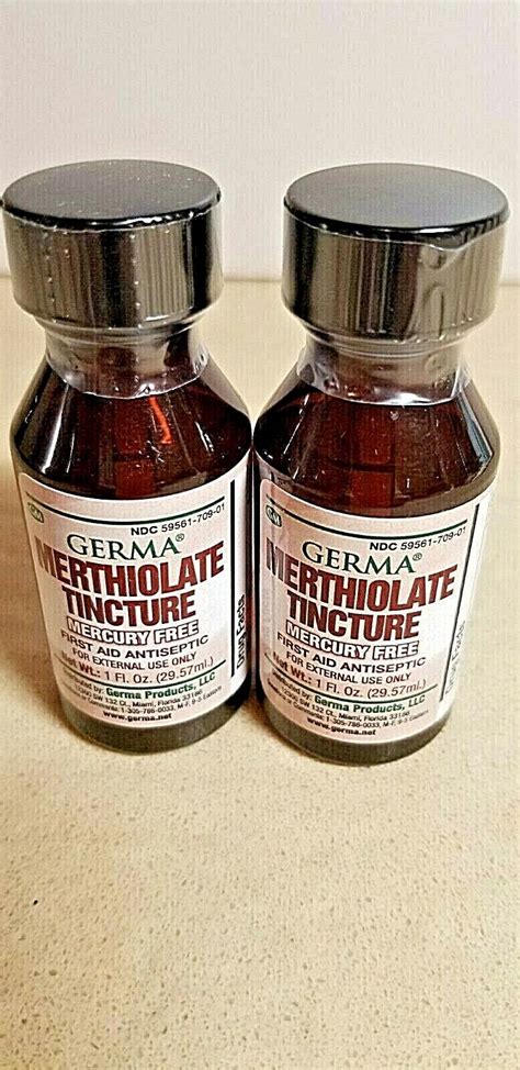 2P-MERTHIOLATE TINCTURE ANTISEPTIC GERMA 1oz/ TINTURA DE MERTHIOLATE ...