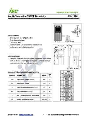 2SK147 MOSFET. Datasheet pdf. Equivalent - All Transistors