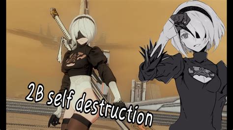 2b revealing outfit self destruct. What’s the point of self destruct Nier? Self Destruct in this game doesn’t actually kill the robotic 2B, you see. It does an enormous amount of damage to her, but what it actually does is blow her skirt off. So in truth it really self-destructs the skirt rather than the robot lead character, when you think about it. 
